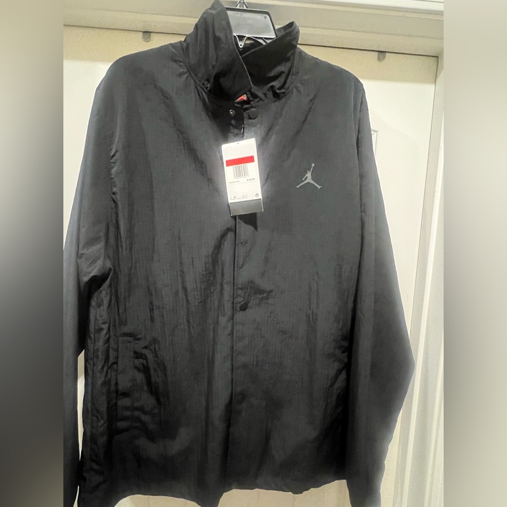 Jordan Brand Coaches Jacket FN4541-010 Black Mens Large Jumpman NWT - Picture 10 of 12
